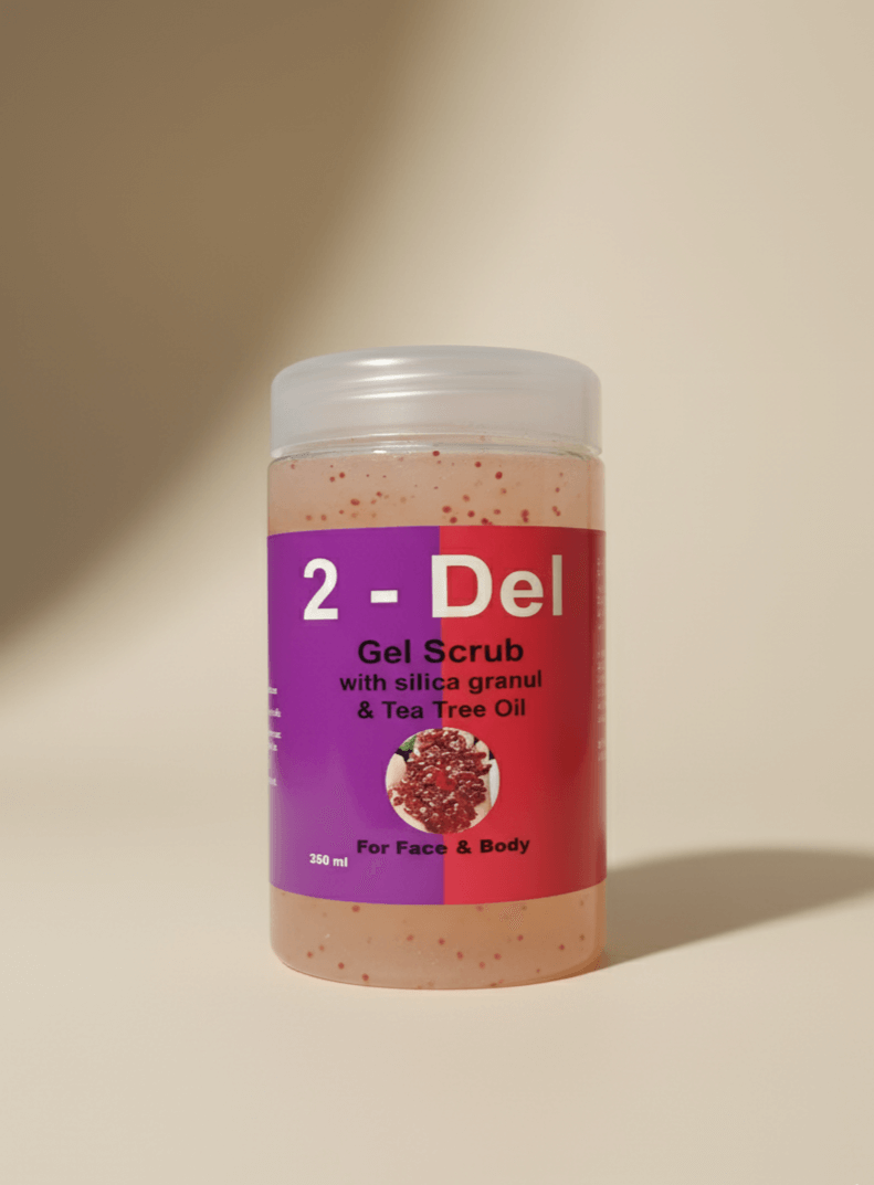Glossira-2-Del-Gel-Scrub-مقشر-بـ-السيليكا-وزيت-شجرة-الشاي-للوجه-والجسم-ناعم