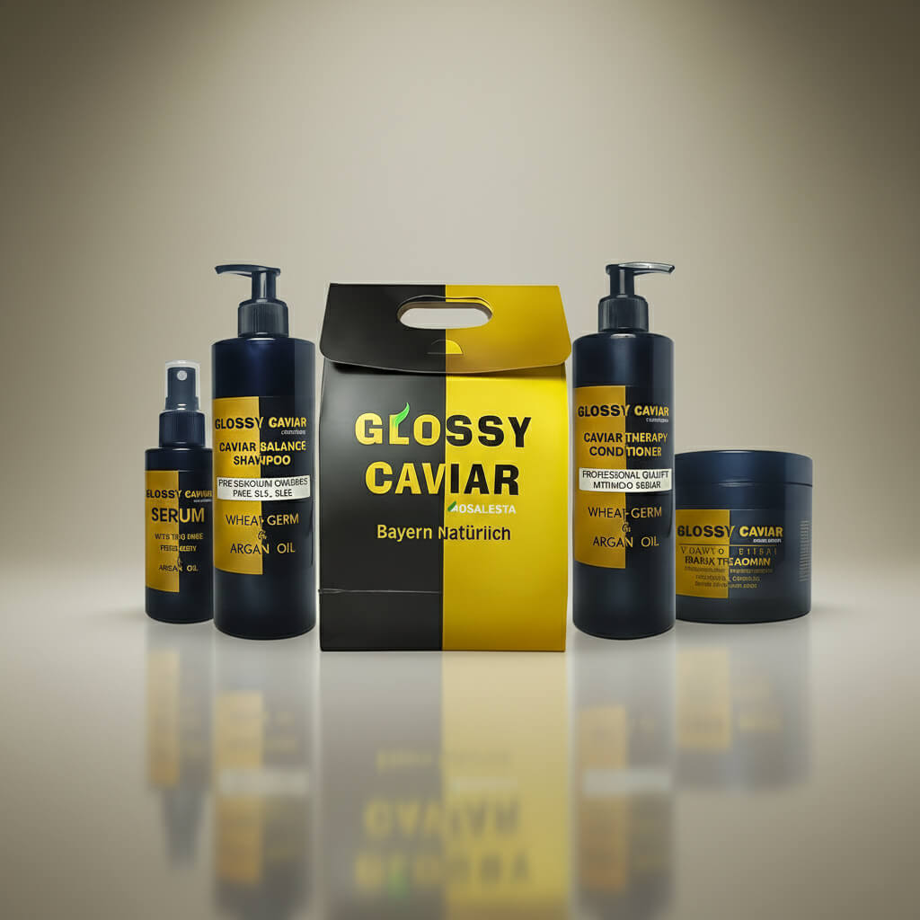 Glossira-Glossy-Caviar-مجموعة-العناية-بعد-البروتين-خالي-من-السلفات-شامبو-بلسم