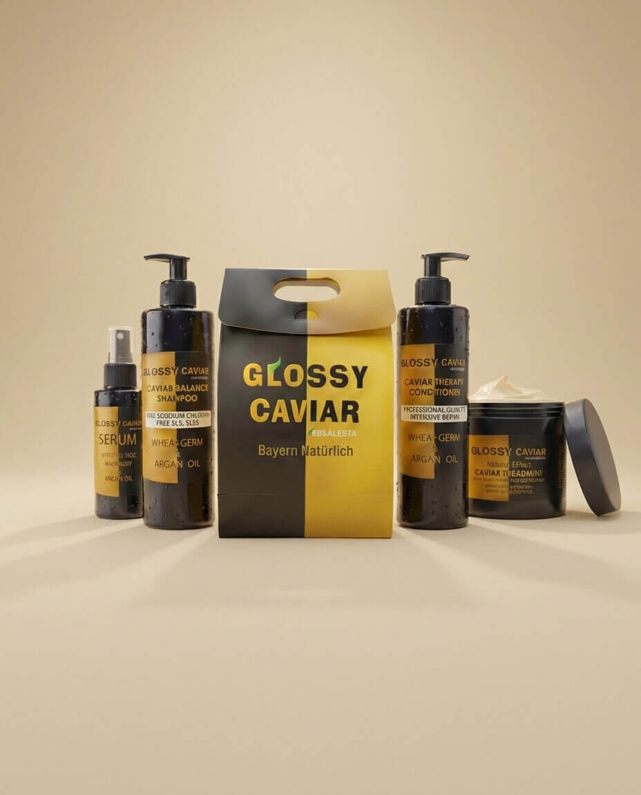 Glossira-Glossy-Caviar-مجموعة-العناية-بعد-البروتين-خالي-من-السلفات-شامبو-بلسم